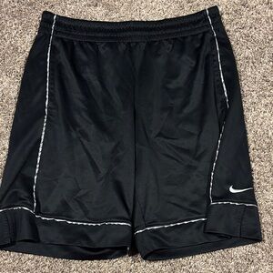 Nike Black Athletic Shorts with White Trim